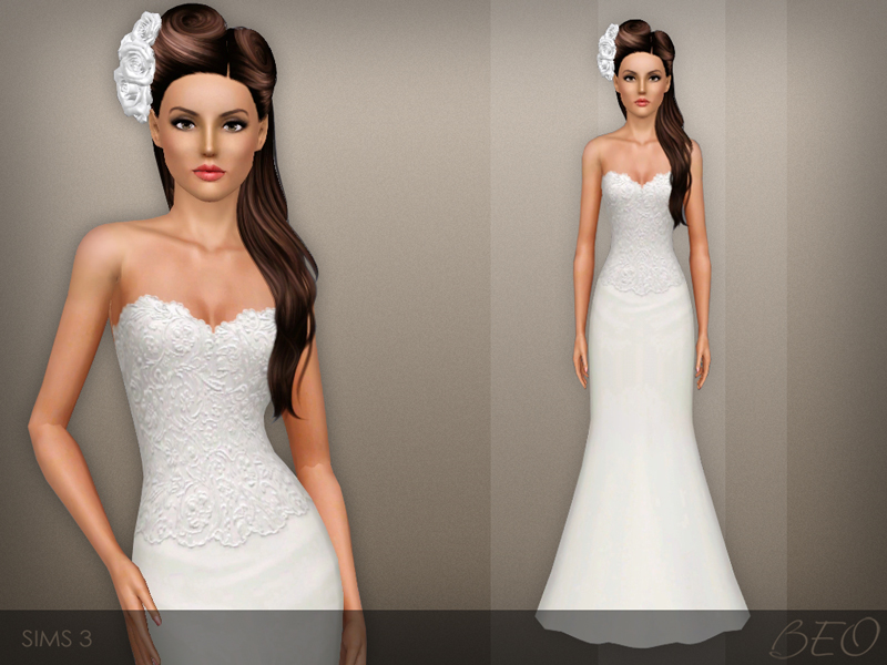 Wedding dress 42 for The Sims 3